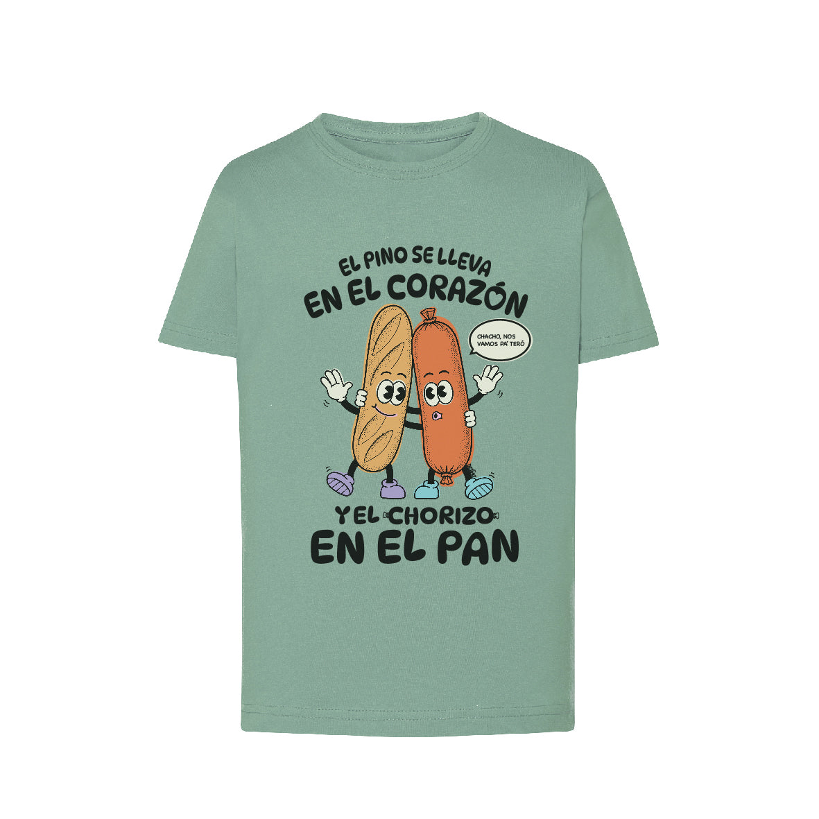 Camiseta infantil Regular Verde "El Pino, Teror"