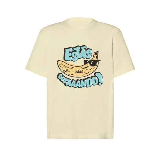Camiseta Oversize Beige "Estás Gozaando" Opción 1