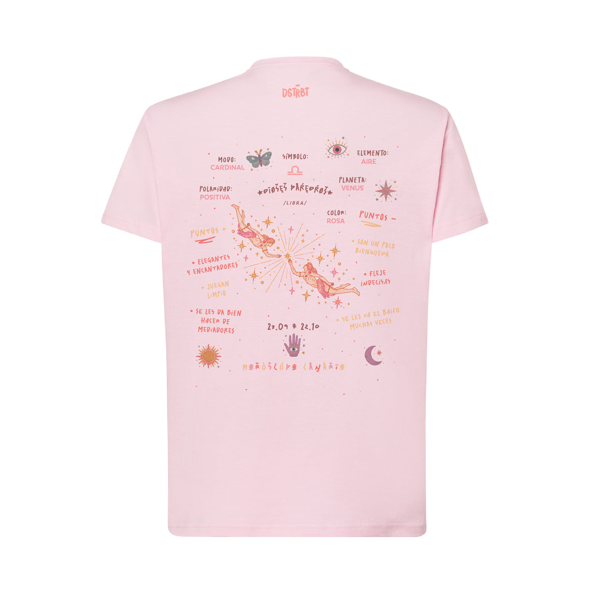 Camiseta Reg Rosa Baby HC "Dioses Paredros" (Libra) Nuevo diseño