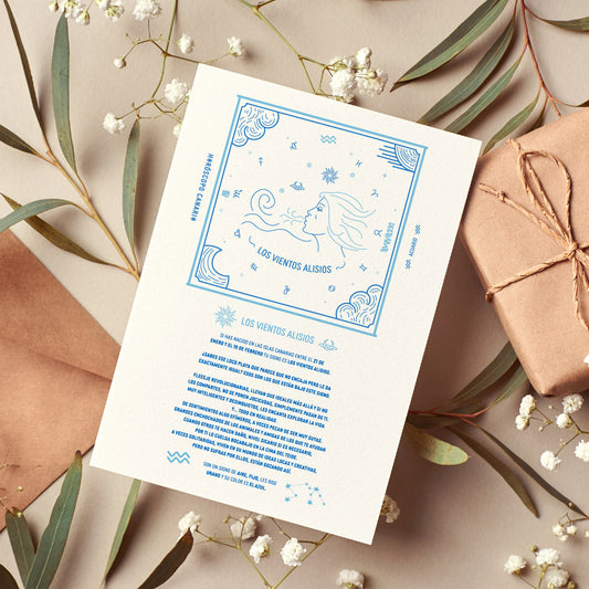 Print Horóscopo Canario "Vientos Alisios" (Acuario)