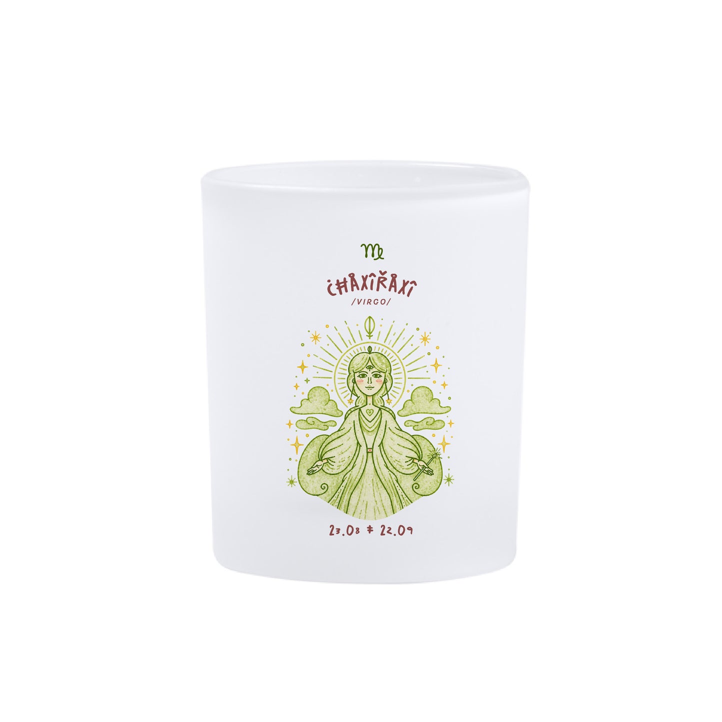 Vaso esmerilado HC "Chaxiraxi" (Virgo) Nuevo diseño