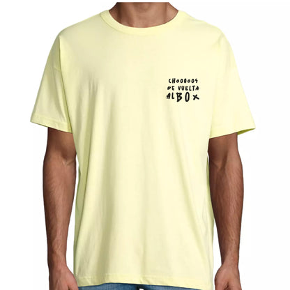 Camiseta Oversize " Chooos de vuelta al box" Beige