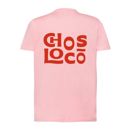 Camiseta corte regular rosa "Chos loco" Opción 3