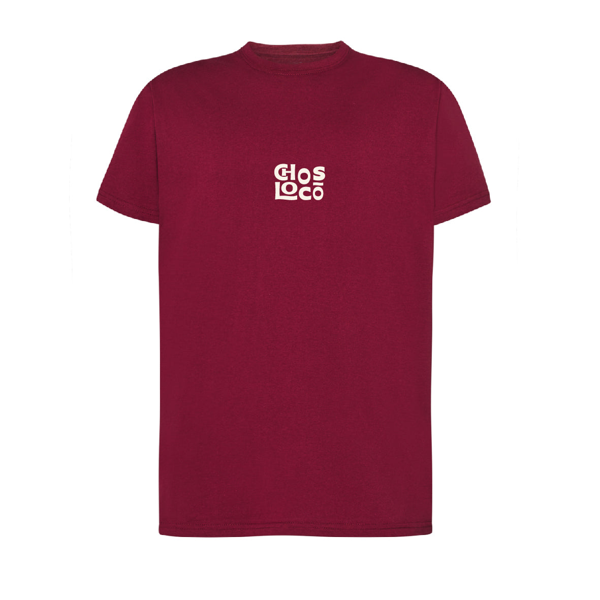 Camiseta corte regular burdeos "Chos loco" Opción 2