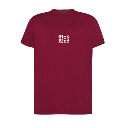 Camiseta corte regular burdeos "Chos loco" Opción 2