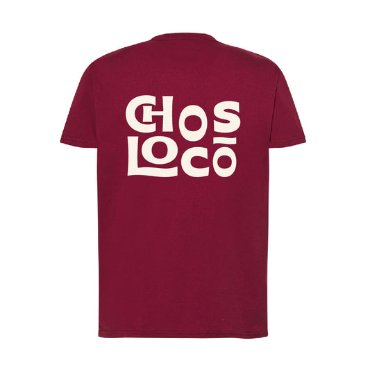 Camiseta corte regular burdeos "Chos loco" Opción 2