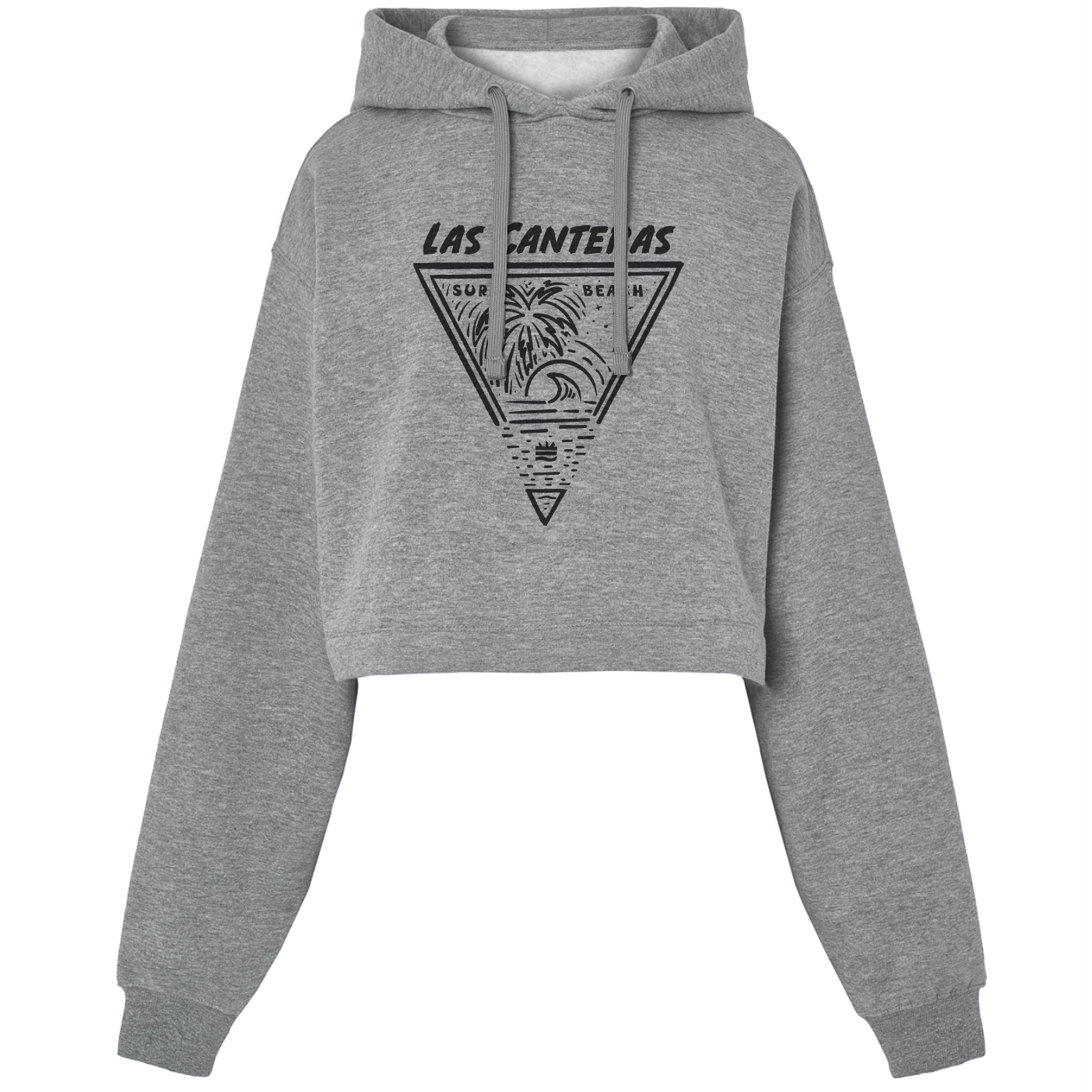 Sudadera crop gris "Las Canteras"