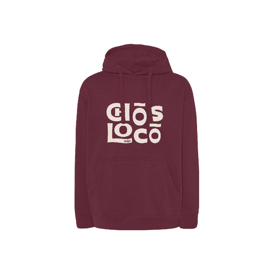 Sudadera Reg Burdeos "Chos, loco"