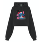 Sudadera crop negra ''Stitch Santa''