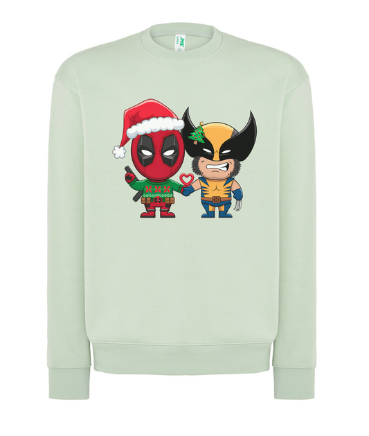 Sudadera verde ''Deadpool&Lobezno''