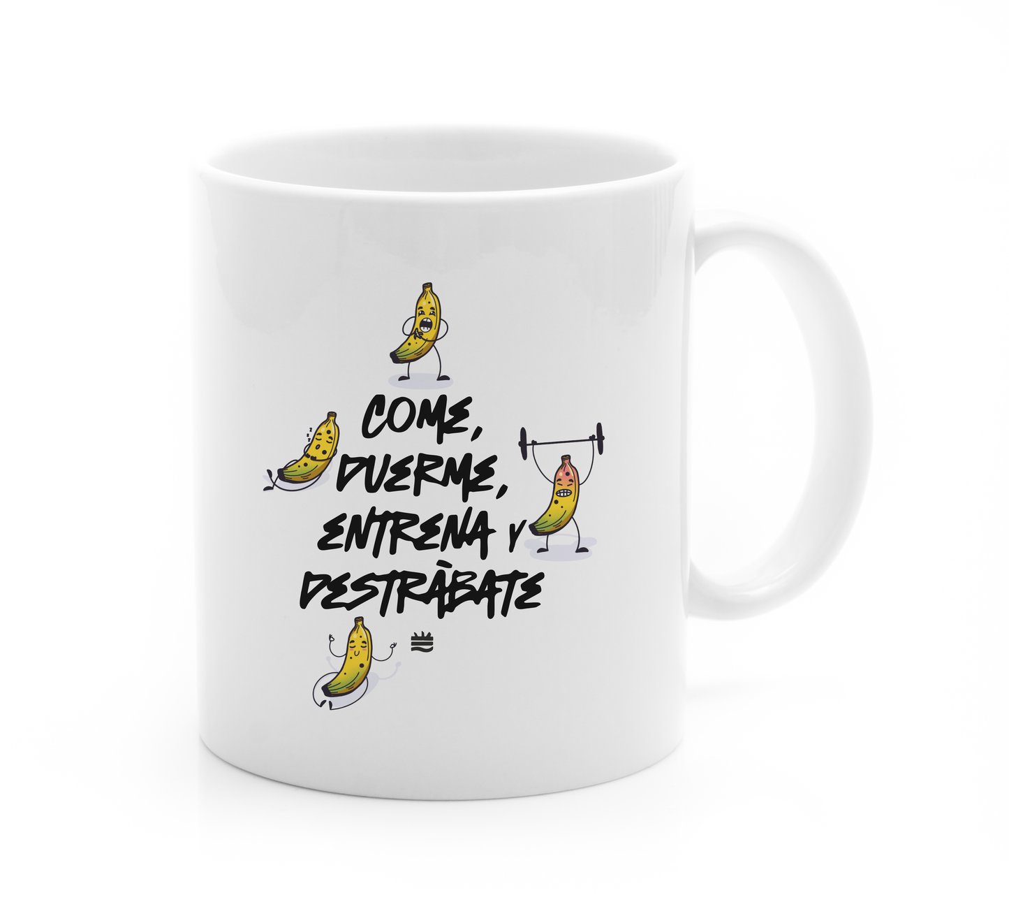 Taza ''Come, duerme, entrena y destrábate''