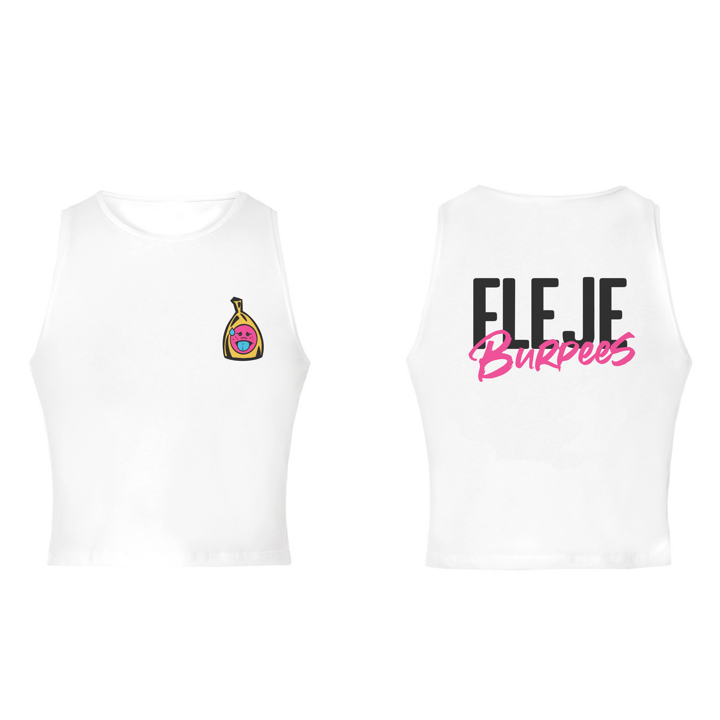 Top sin mangas blanco ''Fleje Burpees''