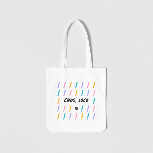 Totebag blanca ''Chos, loco''