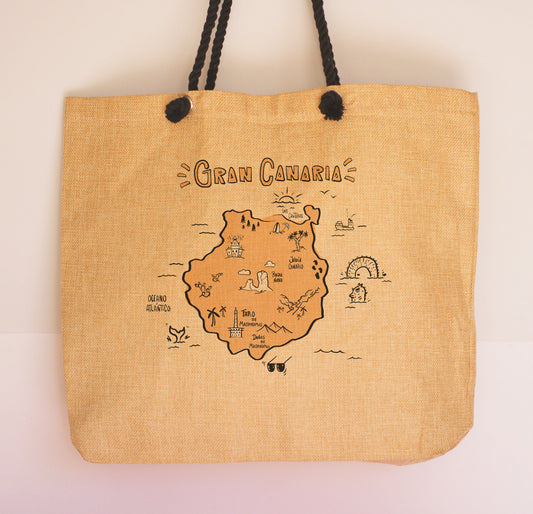 Bolso lino ''Isla de Gran Canaria''