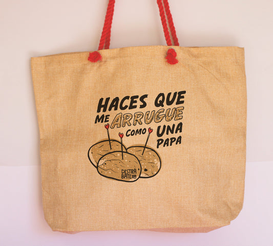 Bolso lino ''Haces que me arrugue...''