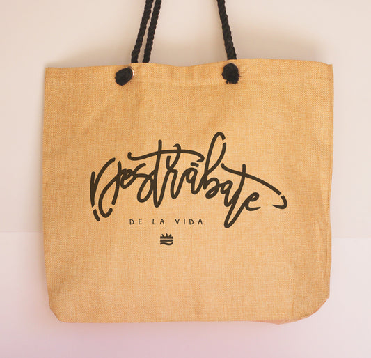 Bolso lino ''Destrábate de la vida''